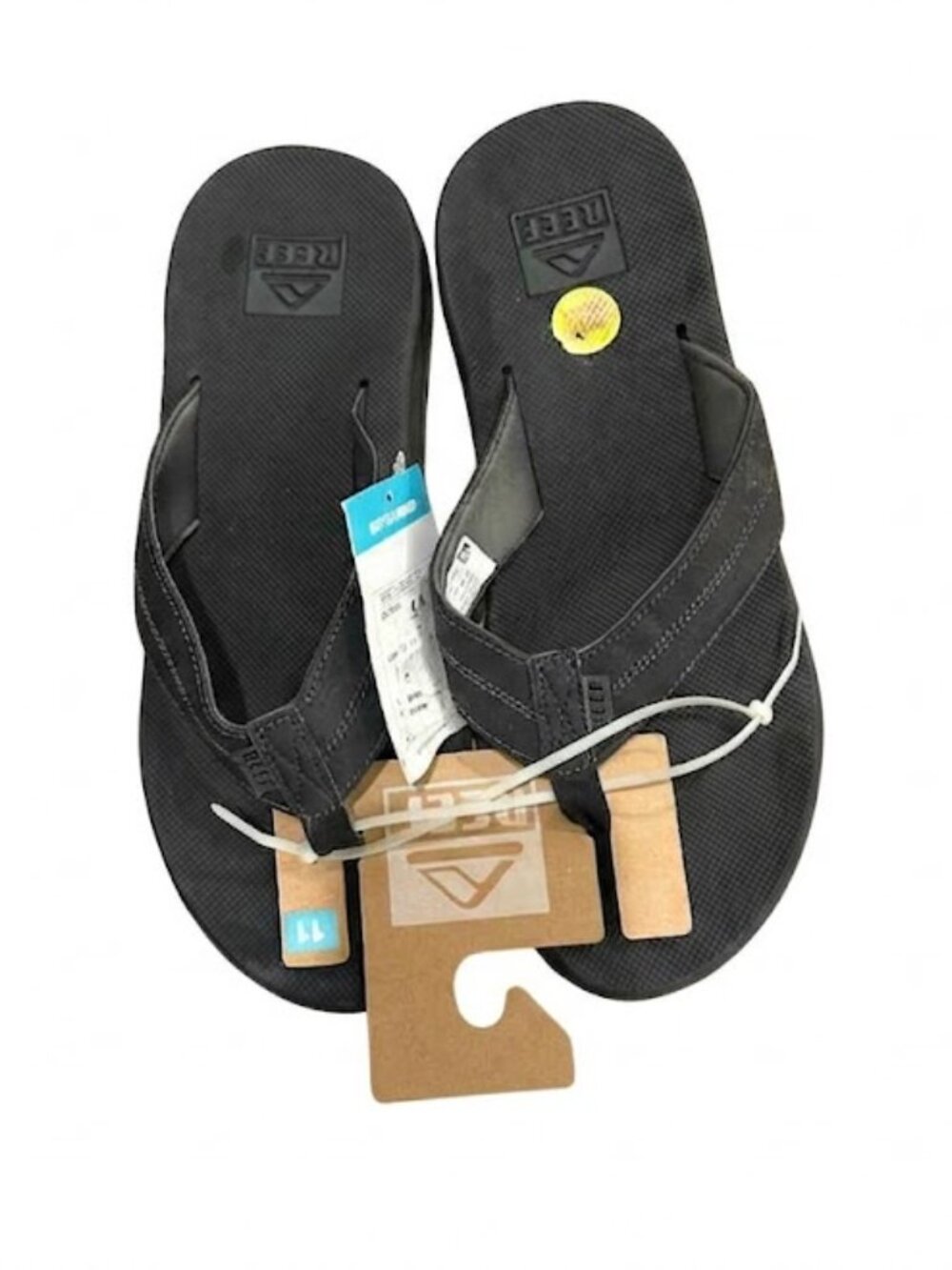 NWT Reef Men's Black Sandals with Bottle Opener - Size 11 - Picture 3 of 4